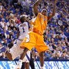 LEXINGTON, KY - FEBRUARY 21:  Tyler Smith #1 of the Tennessee Volunteers grabs a loose ball over Darius Miller #1 of the Kentucky Wildcats during the SEC game at Rupp Arena on February 21, 2009 in Lexington, Kentucky.  (Photo by Andy Lyons/Getty Images)