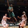 NEW YORK - NOVEMBER 28: Channing Toney #25 of the UAB Blazers lays the ball up against the Boston College Eagles during Pre-Season NIT on November 28, 2008 at Madison Square Garden in New York City.  (Photo by Nick Laham/Getty Images)