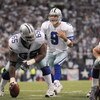 IRVING, TX - DECEMBER 14: Tony Romo #9 of the Dallas Cowboys calls the play at the line of scrimmage against the New York Giants at Texas Stadium on December 14, 2008 in Irving, Texas. (Photo by Ronald Martinez/Getty Images)