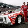 FORT WORTH, TX - NOVEMBER 05:  Terry Labonte, driver of the #44 Kellogg's Chevrolet and his son Justin pose for a photo next to a replica of Terry's first race car prior to the NASCAR Nextel Cup Series Dickies 500, on November 5, 2006 at Texas Motor Speed