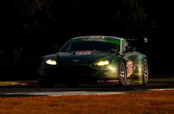 BRASELTON, GA - OCTOBER 04:  The #007 Drayson-Barwell Aston Martin Vantage driven by Paul Drayson, Jonny Cocker and Darren Turner during the American Le Mans Series Petit Le Mans at Road Atlanta on October 4, 2008 in Braselton, Georgia.  (Photo by Streete