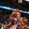 TAMPA, FL - MARCH 21:  Jonathan Cox #31 of the Drake Bulldogs fights for a rebound with D.J. Magley #35 and Courtney Lee #32 of the Western Kentucky Hilltoppers during the first round of the 2008 NCAA Tournament West Regional at the St. Pete Times Forum o