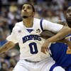 SAN ANTONIO - APRIL 05:  Shawn Taggart #0 of the Memphis Tigers boxes out Luc Richard Mbah a Moute #23 of the UCLA Bruins during the National Semifinal game of the NCAA Men's Final Four at the Alamodome on April 5, 2008 in San Antonio, Texas.  (Photo by J