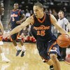 LOS ANGELES - DECEMBER 15:  Mychel Thompson #15 of the Pepperdine Waves drives against the USC Trojans in the second half on December 15, 2008 at the Galen Center in Los Angeles, California.  USC won 91-77.  (Photo by Jeff Golden/Getty Images)