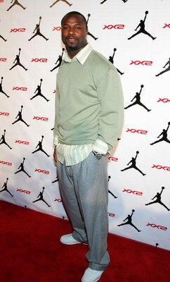 LAS VEGAS - FEBRUARY 16:  Bart Scott of the Baltimore Ravens arrives to the celebration for Jordan Brand's launch of the Air Jordan XX2 shoe at the MGM Grand Pavillion Tent inside the MGM Grand Hotel/Casino on February 16, 2007 in Las Vegas, Nevada.  (Pho
