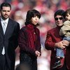 SAN FRANCISCO - NOVEMBER 19:  (L-R) Jed York, Denise DeBartolo York and Eddie DeBartolo look on during a ceremony held in Jerry Rice's honor during half time of the NFL game between the San Francisco 49ers and the Seattle Seahawks at Monster Park on Novem
