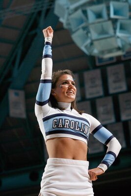 CHAPEL HILL, NC - JANUARY 19:  A cheerleader of the North Carolina Tar Heels cheers against the Connecticut Huskies on January 19, 2009 at the Dean E. Smith Center in Chapel Hill, North Carolina.  (Photo by Kevin C. Cox/Getty Images)