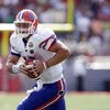 OXFORD, MS - SEPTEMBER 22: Tim Tebow #15 of the Florida Gators runs against the Mississippi Rebels on September 22, 2007 at Vaught-Hemingway Stadium/Hollingsworth Field in Oxford, Mississippi. Florida won  30-24. (Photo by Joe Murphy/Getty Images)