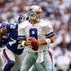 IRVING, TX - JANUARY 13:  Quarterback Tony Romo #9 of the Dallas Cowboys looks to pass during the NFC Divisional Playoff game against the New York Giants at Texas Stadium on January 13, 2008 in Irving, Texas.  The Giants defeated the Cowboys 21-17.  (Phot