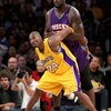 LOS ANGELES, CA - FEBRUARY 26:  Kobe Bryant #24 of the Los Angeles Lakers guards Shaquille O'Neal #32 of the Phoenix Suns during the NBA game at Staples Center February 26, 2009 in Los Angeles, California.  NOTE TO USER: User expressly acknowledges and ag