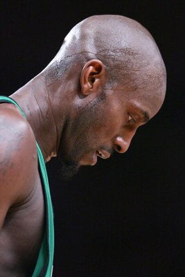 NEW YORK - FEBRUARY 06:  Kevin Garnett #5 of the Boston Celtics looks on against the New York Knicks at Madison Square Garden on February 6, 2009 in New York City. NOTE TO USER: User expressly acknowledges and agrees that, by downloading and/or using this