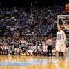 CHAPEL HILL, NC - MARCH 08:  Tyler Hansbrough #50 of the North Carolina Tar Heels walks back into the game against the Duke Blue Devils at the Dean E. Smith Center on March 8, 2009 in Chapel Hill, North Carolina.  (Photo by Streeter Lecka/Getty Images)