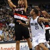 DALLAS - FEBRUARY 04:  Brandon Roy #7 of the Portland Trail Blazers during play against the Dallas Mavericks on February 4, 2009 at American Airlines Center in Dallas, Texas.  NOTE TO USER: User expressly acknowledges and agrees that, by downloading and/o