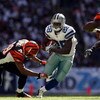 IRVING, TX - OCTOBER 05:  Running back Felix Jones #28 of the Dallas Cowboys runs past Leon Hall #29 of the Cincinnati Bengals at Texas Stadium on October 5, 2008 in Irving, Texas.  (Photo by Ronald Martinez/Getty Images)