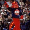 NEW YORK - NOVEMBER 10:  Thunder, the St. John's mascot, entertains the crowd during the Coaches v Cancer Classic Tournament game between the St. John's University Red Storm and the Kansas Jayhawks at Madison Square Garden on November 10, 2000 in New York