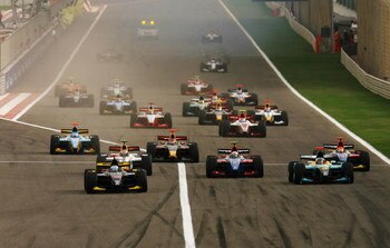 SAKHIR, BAHRAIN - APRIL 14:  General view as the first GP2 race of the season starts at the Bahrain International Circuit on April 14, 2007 in Sakhir, Bahrain.  (Photo by Mark Thompson/Getty Images)