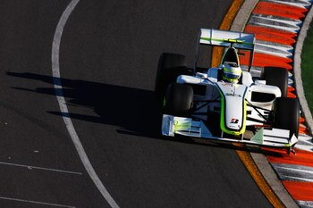 MELBOURNE, AUSTRALIA - MARCH 29:  Rubens Barrichello of Brazil and Brawn GP drives on his way to finishing in second place during the Australian Formula One Grand Prix at the Albert Park Circuit on March 29, 2009 in Melbourne, Australia.  (Photo by Mark T
