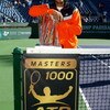 INDIAN WELLS, CA - MARCH 22:  Rafael Nadal of Spain poses with the championship trophy after defeating Andy Murray of Great Britain in the final of the BNP Paribas Open on March 22, 2009 at the Indian Wells Tennis Garden in Indian Wells, California.  (Pho