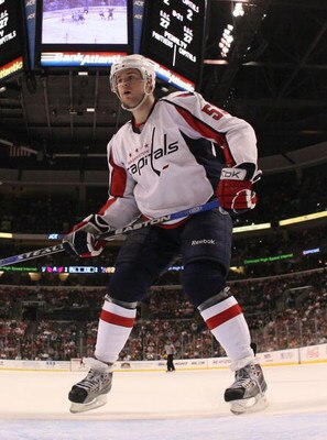 SUNRISE, FL - FEBRUARY 15:  Mike Green #52 of the Washington Capitals skates against the Florida Panthers on February 15, 2009 at the BankAtlantic Center in Sunrise, Florida.  (Photo by Jon Greenberg/Getty Images)