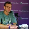 KEY BISCAYNE, FL - MARCH 26:  Andy Roddick speaks to the media at a press conference during day four of the Sony Ericsson Open at the Crandon Park Tennis Center on March 26, 2009 in Key Biscayne, Florida.  (Photo by Michael Heiman/Getty Images)