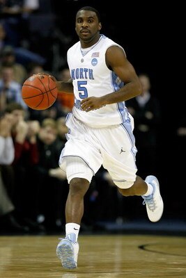 MEMPHIS, TN - MARCH 27:  Ty Lawson #5 of the North Carolina Tar Heels moves the ball in the second half against the Gonzaga Bulldogs during the NCAA Men's Basketball Tournament South Regionals at the FedExForum on March 27, 2009 in Memphis, Tennessee.  (P