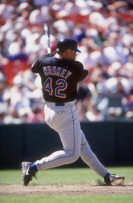 17 May 1998:  Outfielder Butch Huskey of the New York Mets in action during a game against the San Francisco Giants at 3Com Park in San Francisco, California.  The Giants beat the Mets 4-2. Mandatory Credit: Otto Greule Jr.  /Allsport