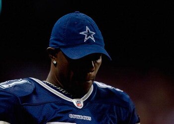 ST. LOUIS - OCTOBER 19:  Terrell Owens #81 of the Dallas Cowboys looks on during their NFL game against the St. Louis Rams at Edward Jones Dome on October 19, 2008 in St. Louis, Missouri.  The Rams defeated the Cowboys 34-14.  (Photo by Dilip Vishwanat/Ge