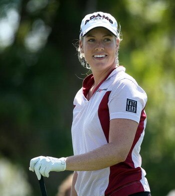 RANCHO MIRAGE, CA - APRIL 03:  Brittany Lincicome of the USA plays her tee shot at the 7th hole during the second round of the 2009 Kraft Nabisco Championship, at the Mission Hills Country Club on April 3, 2009 in Rancho Mirage, California  (Photo by Davi
