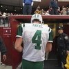 SAN FRANCISCO - DECEMBER 07:  Quarterback Brett Favre #4 of the New York Jets walks to the tunnel against the San Francisco 49ers during an NFL game on December 7, 2008 at Candlestick Park in San Francisco, California. (Photo by Jed Jacobsohn/Getty Images