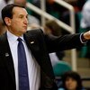 GREENSBORO, NC - MARCH 19:  Head coach Mike Krzyzewski of the Duke Blue Devils directs his team against the Binghamton Bearcats during the first round of the NCAA Division I Men's Basketball Tournament at the Greensboro Coliseum on March 19, 2009 in Green