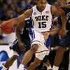 BOSTON - MARCH 26:  Gerald Henderson #15 of the Duke Blue Devils dribbles against the Villanova Wildcats during the NCAA Men's Basketball Tournament East Regionals at TD Banknorth Garden on March 26, 2009 in Boston, Massachusetts.  (Photo by Elsa/Getty Im