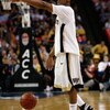ATLANTA - MARCH 13:  Jeff Teague #0 of the Wake Forest Demon Deacons dribbles against the Maryland Terrapins during the Quarterfinals of the 2009 ACC Men's Basketball Tournament on March 13, 2009 at the Georgia Dome in Atlanta, Georgia.  (Photo by Kevin C
