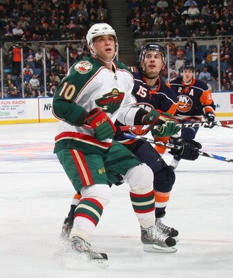UNIONDALE, NY - MARCH 25:  Marian Gaborik #10 of the Minnesota Wild skates against the New York Islanders on March 25, 2009 at the Nassau Coliseum in Uniondale, New York.  (Photo by Bruce Bennett/Getty Images)