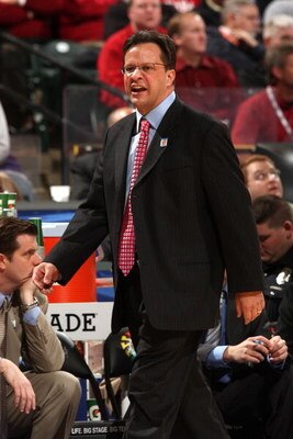 INDIANAPOLIS - MARCH 12:  Head coach Tom Crean of  the Indiana Hoosiers looks on against the Penn State Nittany Lions during the first round of the Big Ten Men's Basketball Tournament at Conseco Fieldhouse on March 12, 2009 in Indianapolis, Indiana.  (Pho