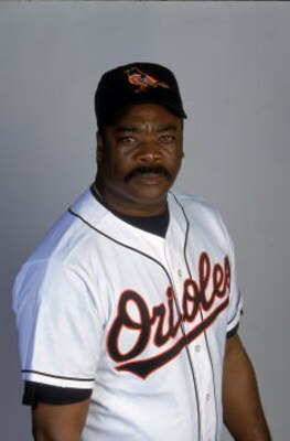 26 Feb 2001:  Eddie Murray of the Baltimore Orioles poses for a studio portrait during Spring Training at the Fort Lauderdale Stadium in Fort Lauderdale, Florida.Mandatory Credit: Ezra Shaw  /Allsport