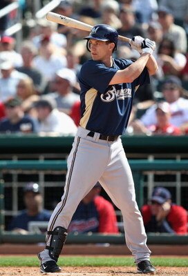 GOODYEAR , AZ - MARCH 06:  Craig Counsell #30 of the Milwaukee Brewers bats against the Cleveland Indians during the spring training game at Goodyear Ballpark on March 6, 2009 in Goodyear, Arizona. The Brewers defeated the Indians 17-7.  (Photo by Christi