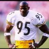 2 Aug 1997:  Defensive end Greg Lloyd #95 of the Pittsburgh Steelers during the Steelers 28-14 win over the Kansas City Chiefs at Arrowhead Stadium in Kansas City, Missouri. Mandatory Credit: Stephen Dunn  /Allsport
