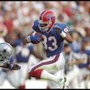 31 Jan 1993:  Wide receiver Andre Reed of the Buffalo Bills moves the ball during Super Bowl XXVII against the Dallas Cowboys at the Rose Bowl in Pasadena, California.  The Cowboys won the game, 52-17. Mandatory Credit: Rick Stewart  /Allsport