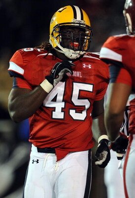 MOBILE, AL - JANUARY 24:  Quinn Johnson #45 of the South team during the Under Armour Senior Bowl on January 24, 2009 at Ladd-Peebles Stadium in Mobile, Alabama.  (Photo by Ronald Martinez/Getty Images)