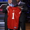 NEW YORK - APRIL 25:  NFL Commissioner Roger Goodell poses with with San Francisco 49ers #10 draft pick Michael Crabtree at Radio City Music Hall for the 2009 NFL Draft on April 25, 2009 in New York City  (Photo by Jeff Zelevansky/Getty Images)