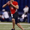 INDIANAPOLIS, IN - FEBRUARY 22:  Quarterback Mark Sanchez of USC passes the football during the NFL Scouting Combine presented by Under Armour at Lucas Oil Stadium on February 22, 2009 in Indianapolis, Indiana. (Photo by Scott Boehm/Getty Images)