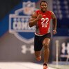 INDIANAPOLIS, IN - FEBRUARY 22:  Running back Knowshon Moreno of Georgia runs the 40 yard dash during the NFL Scouting Combine presented by Under Armour at Lucas Oil Stadium on February 22, 2009 in Indianapolis, Indiana. (Photo by Scott Boehm/Getty Images