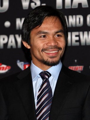 HOLLYWOOD - MARCH 30:  Professional boxer Manny Pacquiao attends 'The Battle of East and West', a promotion for the May 2, 2009 World Junior Welterweight Championship boxing match held at the Roosevelt Hotel on March 30, 2009 in Hollywood, California.  (P
