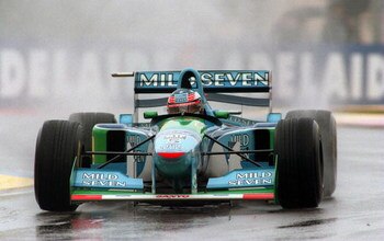 12 NOV 1994:  MICHAEL SCHUMACHER OF GERMANY SETS THE FASTEST TIME ON A RAIN-SOAKED TRACK DURING THE 2ND QUALIFYING SESSION FOR THE AUSTRALIAN GRAND PRIX IN ADELAIDE.  SCHUMACHER WILL START BEHIND NIGEL MANSELL WHO GAINED POLE POSITION WITH FRIDAY's BESTTI