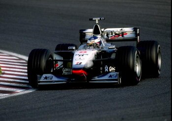 1 Nov 1998:  Mika Hakkinen of Finland racing for Mercedes McLaren during the Japanese Grand Prix at Suzuka, Japan. Mika Hakkinen won the race after Michael Schumacher of Germany racing for Ferrari exited the race with a flat tyre giving Mika the driversch