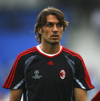ATHENS, GREECE - MAY 22:  Paolo Maldini, the Milan captain looks on during an AC Milan training session prior to the UEFA Champions League Final between AC Milan and Liverpool at the Olympic Stadium on May 22, 2007 in Athens, Greece.  (Photo by Shaun Bott