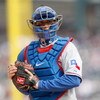 DETROIT - APRIL 10:  Catcher Jarrod Saltalamacchia #21 of the Texas Rangers looks on against the Detroit Tigers during Opening Day on April 10, 2009 at Comerica Park in Detroit, Michigan. Detroit won the game 15-2. (Photo by Gregory Shamus/Getty Images)