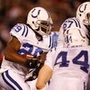 SAN DIEGO - JANUARY 03:  Running back Joseph Addai #29 of the Indianapolis Colts rushes against the San Diego Chargers during their AFC Wild Card Game on January 3, 2009 at Qualcomm Stadium in San Diego, California.  (Photo by Harry How/Getty Images)