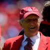 SAINT LOUIS, MO - MAY 18: Former St. Louis Cardinals' player Stan Musial leaves the field after being honored during a ceremony prior to the Cardinals playing the   Tampa Bay Rays on May 18, 2008 at Busch Stadium in St. Louis, Missouri.  The Cardinals bea