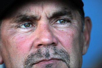 LOS ANGELES, CA - APRIL 16:  Manager Bruce Bochy #15 of the San Francisco Giants before the game against the Los Angeles Dodgers at Dodger Stadium on April 16, 2009 in Los Angeles, California.  (Photo by Harry How/Getty Images)